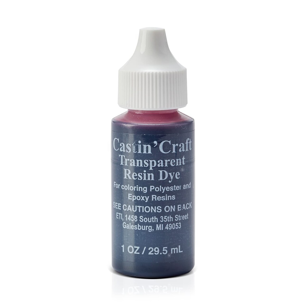 Environmental Technology Castin’ Craft Universal Transparent Resin Dye (1 oz | Red-Colored) Liquid Coloring Pigments for Polyester & Casting Epoxy | DIY Jewelry Making Concentrated Colorant Drops